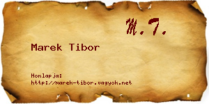 Marek Tibor névjegykártya